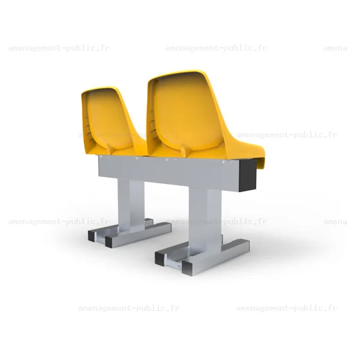 Banc de touche avec 2 sièges pour installations sportives